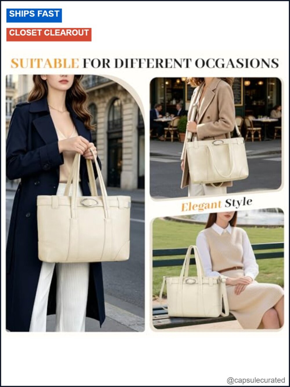 Large Vegan Leather Satchel Handbag Hobo Tote with Detachable Shoulder Strap - Picture 5 of 6